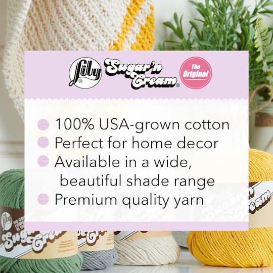 Lily Sugar 'n Cream Yarn Assortment - 100% Cotton Worsted #4 (Daffodil –  Craft Bunch